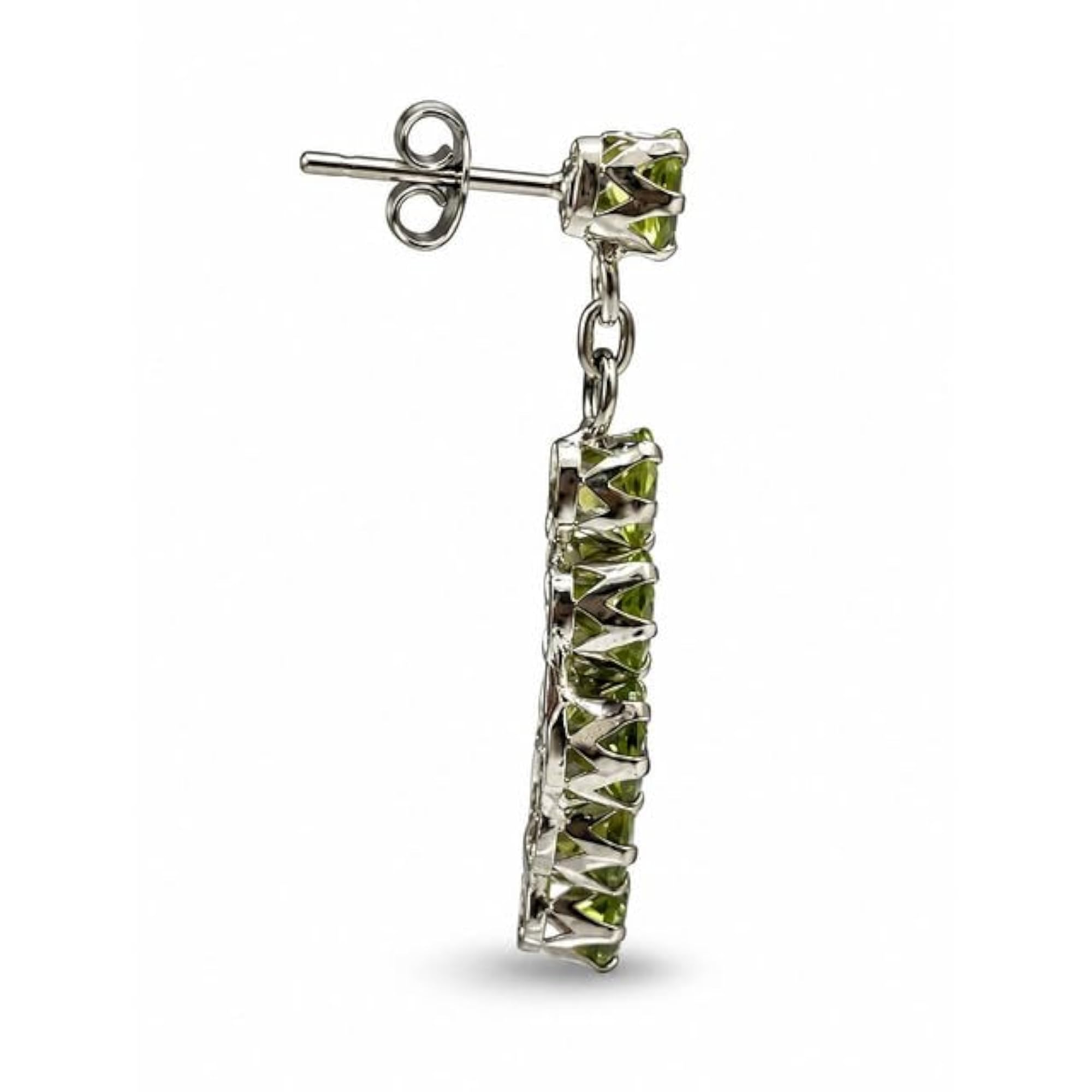 Women's 925 Sterling Silver Diamond Shaped Drop Earrings