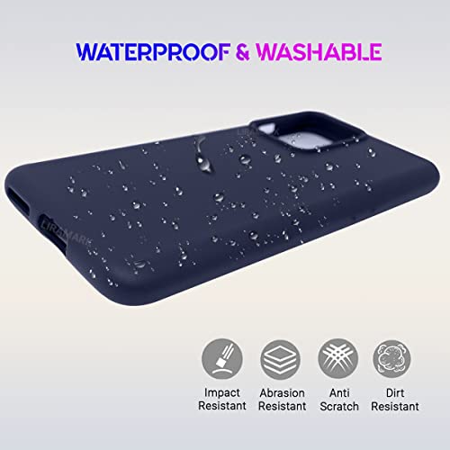 Image of LIRAMARK Liquid Silicone Soft Back Cover Case for OnePlus Nord 2T 5G / 1+Nord 2T 5G (Midnight Blue)