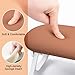 Subay Arm Rest for Nails Tech, Foldable PU Leather Nail Hand Rest for Hand Holder, Arm Rest Pillow Stand with Nail Art Table Mat for Manicure, Nail Art Accessories Tool for Salon Home Use - Caramel