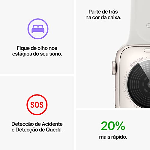 Apple Watch SE (2a geração) GPS + Cellular, Smartwatch com caixa estelar de alumínio – 40 mm • Pulse