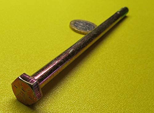 Grade 8 Zinc Yellow Steel Bolts RH PT 5/16"-24 x 6.00 Length 10 pcs
