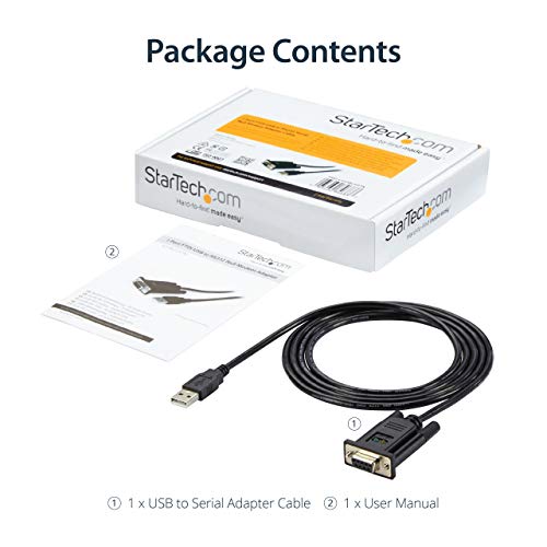 Startech.com Usb To Serial Rs232 Adapter - Db9 Serial Dce Adapter Cable With Ftdi – Null Modem - Usb 1.1 / 2.0 – Bus-Powered (Icusb232Ftn) #TOP4