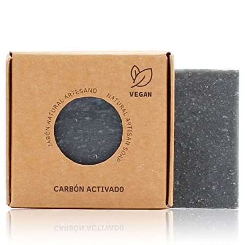 Laboratorio SYS - Jabón Natural Carbón Activado Premium. 100gr. Elaborado artesanalmente en frío y con ingredientes naturales
