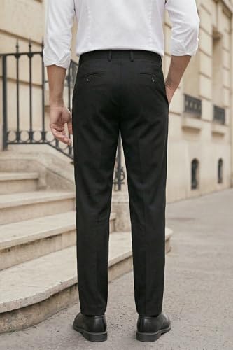 Image of Louis Philippe Men's Regular Fit Fashionable Pleated Trouser Work Ready Solid Formal Trouser