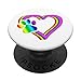 LGBT Cuore Arcobaleno cuore zampa del cane, sostenitore LGBT Pride PopSockets PopGrip Intercambiabile