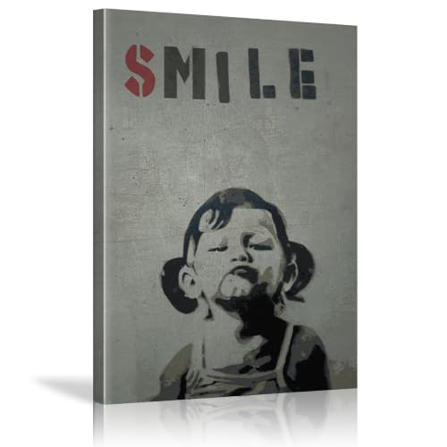 Impression artistique Banksy grand format 40x60cm pour tableau mural graffiti moderne