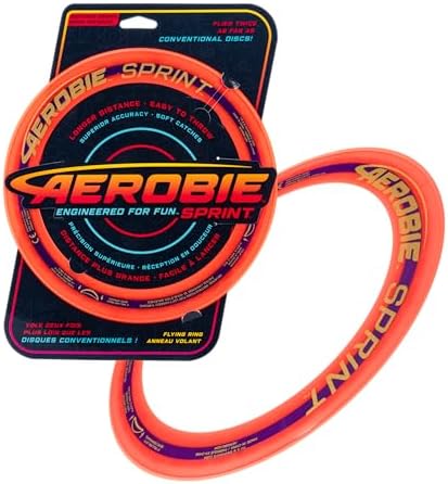 Aerobie 10 Inch Sprint Ring Outdoor Flying Disc - Colors May Vary, Assorted