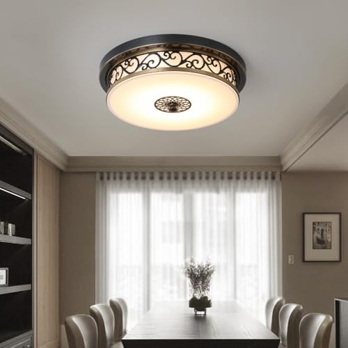 Plafón de techo vintage para pasillos bajos que necesitan amplitud y luz cálida 2