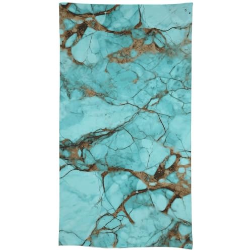 Nappe rectangulaire en marbre turquoise 140x279 cm lavable pour table de maison - 5