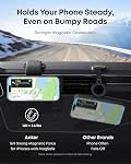 Anker Nano Detachable Car Mount, 360° Adjustable Car Phone Holder with Bracket and Magnetic Ring, for iPhone 16/15/14/13/12 Series, Samsung, and More (Magnetic Mount Only, Does Not Support Charging)