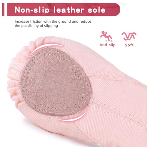 Canvas Ballet Shoes for Toddler/Little Kid/Big Kid,Ballet Slippers for Girls3
