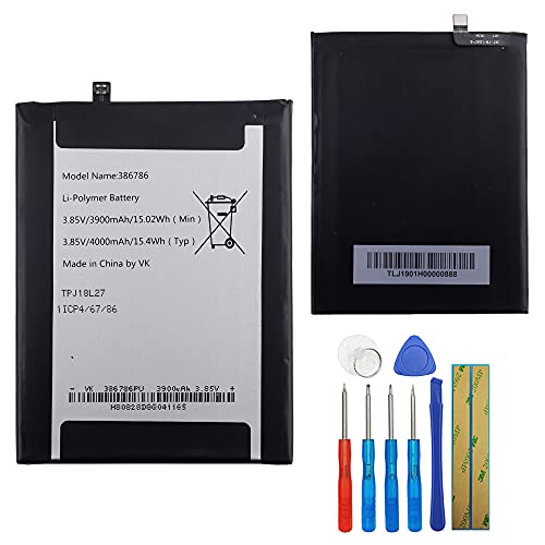 E-yiiviil Batterie de rechange WIKO 386786 compatible avec Wiko View 3 Pro, Wiko View 4 LITE/Wiko Y81 avec outils