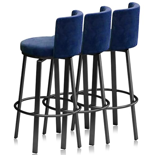 �J�E���^�[�����o�[�X�c�[�� 1/2/3/4 �Z�b�g�A360°��]�z����֎q�A�w������Ƌ����r�t���A���_���ȃ��^���t���[���̒��H�`�F�A�A�L�b�`���A�C�����h�p(3 PCS Blue,Black 75cm)