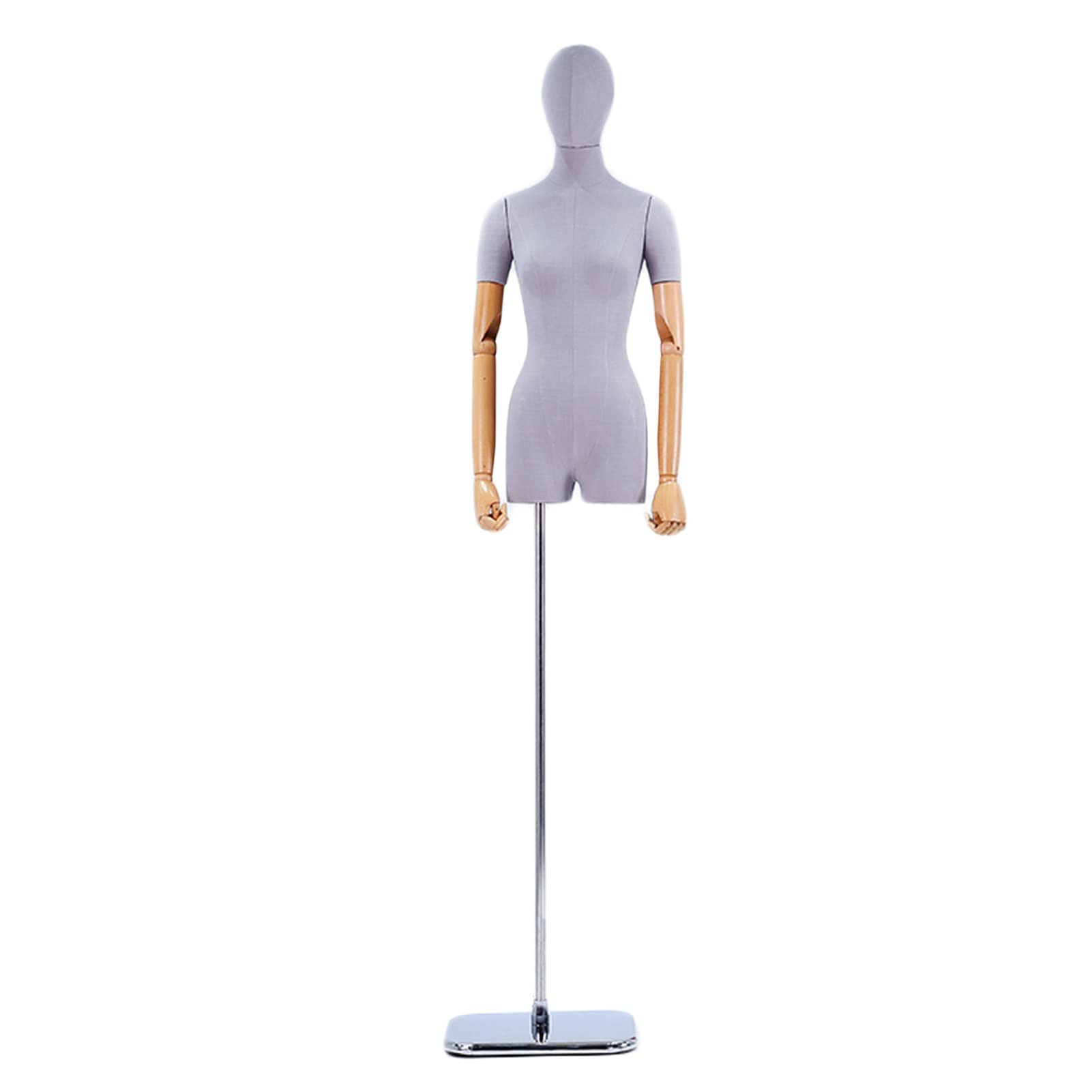 Female Mannequin Torso Body, Adjustable Height Clothing Store Dummy Model, S Type Statur Tailors Dress Form for Window Display, 6 Colors