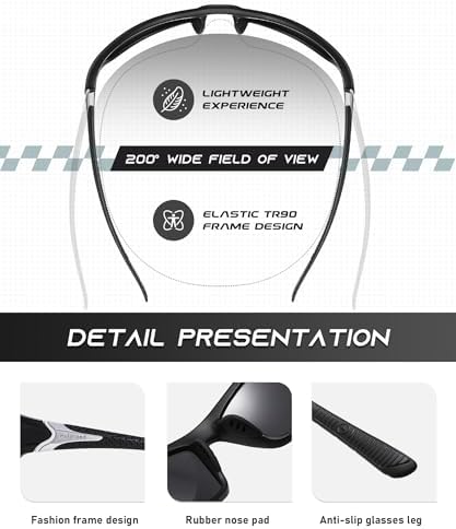 Polarized HD Pilot Sunglasses for Men and Women - Light Frame - Image 5