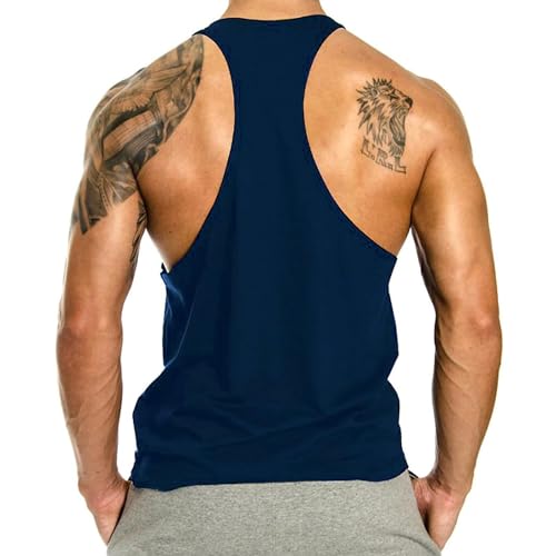 ZUEVI Men’s Tank Top Workout Y-Back Gym Muscle Tee Shirts Sleeveless Printed Flag T-Shirt4