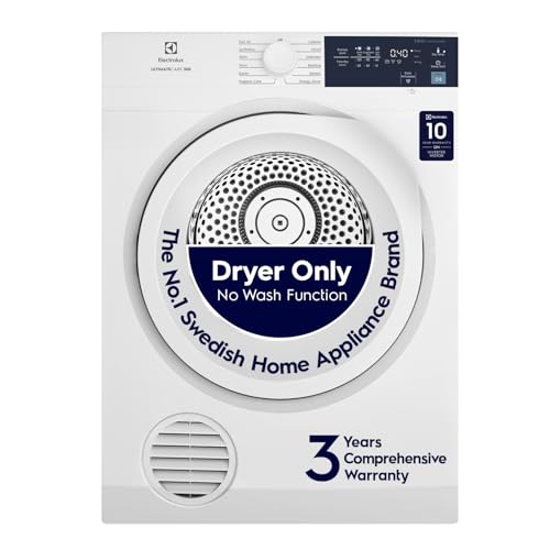 Image of Electrolux 7.5KG Fully Automatic Vented Clothes Dryer Machine, Reverse Tumbling, Smart Sensors, Colour Care, Drying Only - No Washing Function, White, UltimateCare 300, EDV754H3WB