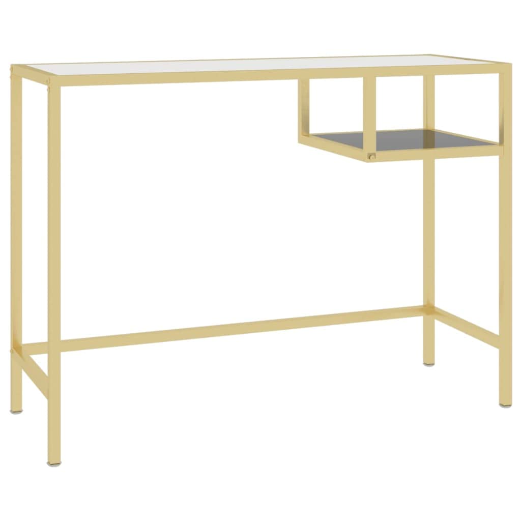 Furniture Select - Escritorio para ordenador (cristal templado, 100 x 36 x 74 cm), transparente