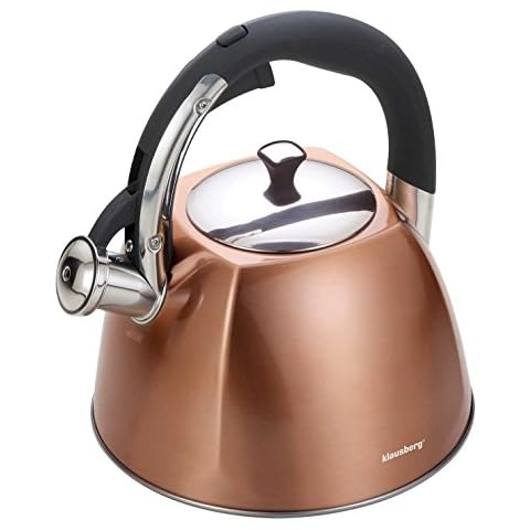 Copper Whistling kettle 3 liters Stainless Steel Induction , Gas , All cookware . Easy to open Cover