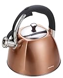  WASSERKESSEL KLAUSBERG 3L MIT PFEIFE KB-7202 Kupfer Stil Flötenkessel