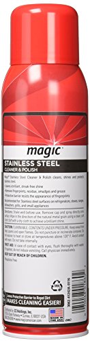 image for Weiman Magic Stainless Steel Cleaner Aerosol, 17 Ounce (2 Pack)