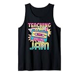 Teaching is My Jam Retro 90's Teacher Tank Top