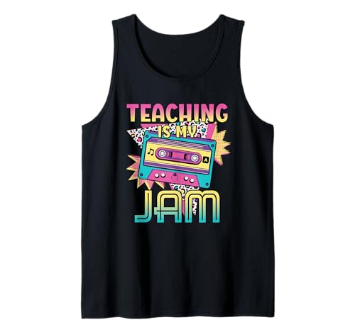 Teaching is My Jam Retro 90's Teacher Tank Top