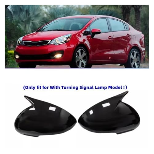 Coque rétroviseur pour Kia Rio 2011-2016 look corne boîtier noir - 6