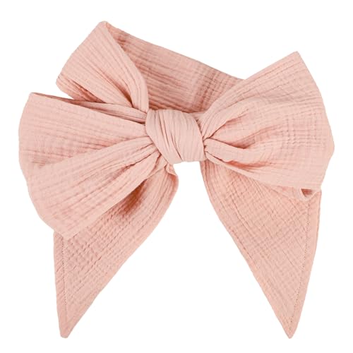 Image of Newborn Swaddle Sash, Soft Muslin Bow Decorative Strap for Swaddles, Adorable Maternity Bow Sash, 70x5.5 Inch, Pink