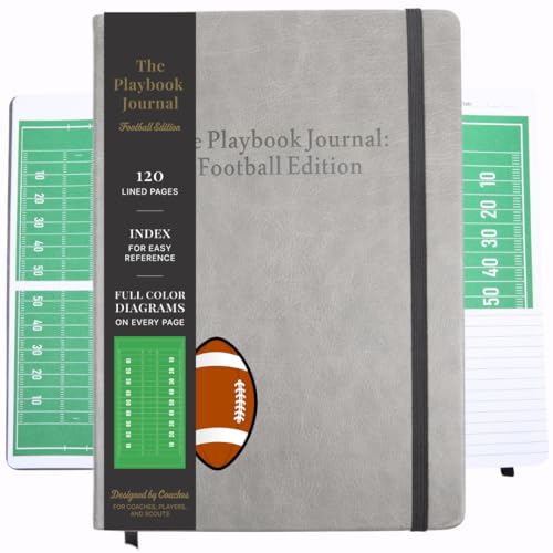 The Playbook Journal Football Playbook Notebook With Blank Diagrams for Football Coaching...