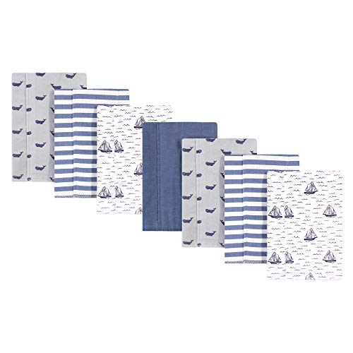 Image of Hudson Baby Unisex Baby Cotton Flannel Burp Cloths, Sailboat, One Size