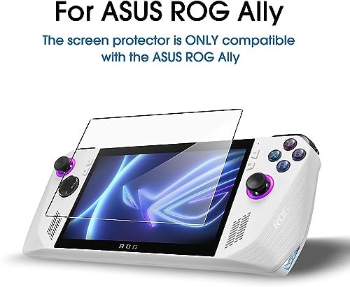 Image of amFilm OneTouch Screen Protector for ASUS ROG Ally X 2024 / ROG Ally 2023 7'' | Auto-Alignment install | Bubble Free | 9H+ Military-Grade Tempered Glass | Drop Protection | FHD Clarity | 2 Pack