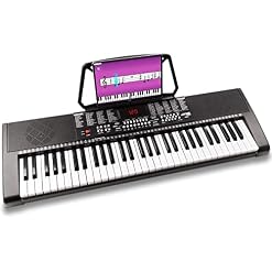 Max KB4 Clavier électronique pour débutant avec casque audio, Piano numérique 61 touches, Fonction d’enregistrement, 2… - Les Beatles, Paul McCartney, John Lennon, RIngo Starr, George Harrison Max KB4 Clavier électronique pour débutant avec casque audio, Piano numérique 61 touches, Fonction d'enregistrement, 2… – Image 2