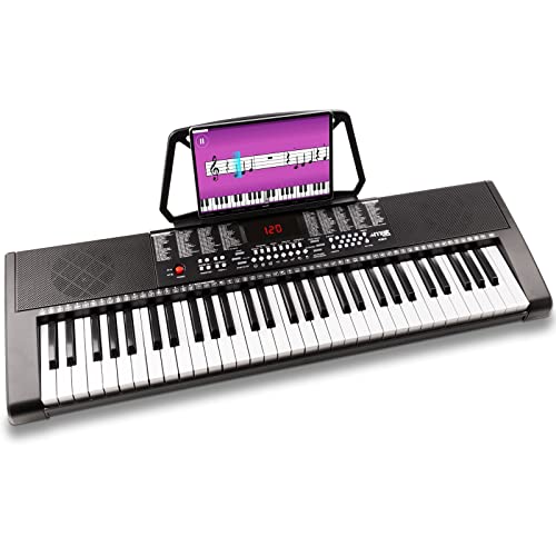 Max KB4 Clavier électronique pour débutant avec casque audio, Piano numérique 61 touches, Fonction d’enregistrement, 2… - Les Beatles, Paul McCartney, John Lennon, RIngo Starr, George Harrison Max KB4 Clavier électronique pour débutant avec casque audio, Piano numérique 61 touches, Fonction d'enregistrement, 2… – Image 3
