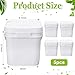 Suzile 2.2 Gallon White Food Grade Bucket with Lid Square Plastic Bucket 10L Utility Industrial Pail with Handle Container for Food Oil Tub Water Fishing Paint House Cleaning Car Washing
