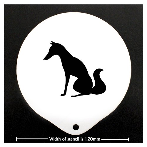 Fox Coffee Stencil Duster. Cappuccino Template