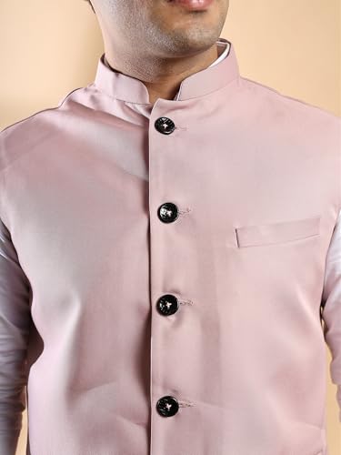 Image of Ethluxis Men's Designer Solid Nehru Jacket /Waist Coat /Bandhgala