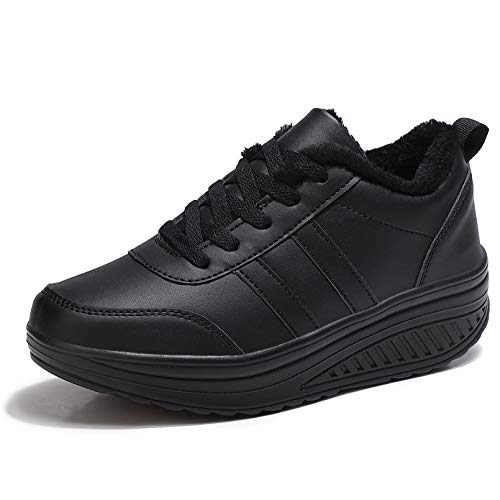 Zapatos Deporte Mujer Nieve Zapatillas de Deportivos Zapatos para Caminar Gimnasia Ligero Sneakers Invierno Plataforma Botas de...