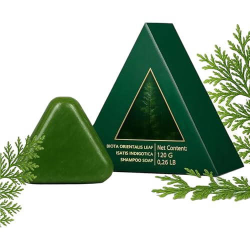 Shampoo sapone verde Usman Grass | 120G Nature Triangle Shampoo Bar | Sapone shampoos solido riso glutinoso nutriente | Rafforzare gli antirafiti shampoos saponi per uomini, donne
