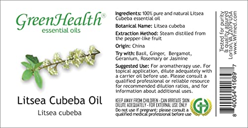 Litsea Cubeba Aceite Esencial 5 ml Puro miniatura 2