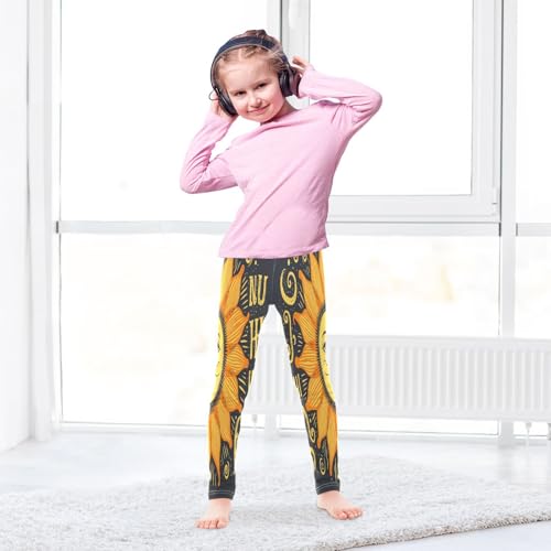 Toddler Girls Leggings Printed Yoga Pants Leggings Cute Cartoon Sun for Kids4