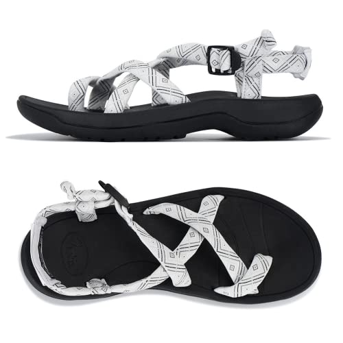 Viakix Walking Sandals for Women: Adjustable Sport Athletic Hiking Sandals...