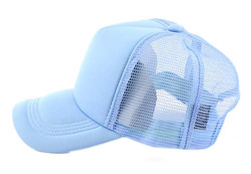Image of NYFASHION101 Plain Mesh Trucker Hat - Breathable 6-Panel Daily Snapback Cap, Customizable Ideal for DIY Embroidery & Patches