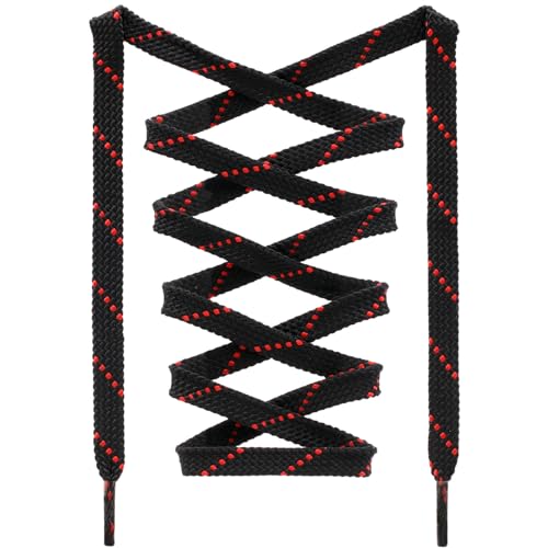 Image of Flat Shoelaces Multicolor Twill Point Thick Shoe Lace Shoestring 2 Pair