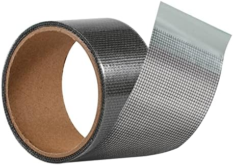 LAOJU Window Screen Repair Tape Screen Door Repair Kit Tape Strong Adhesive Waterproof Fiberglass Covering Mesh Tape Patches for Repairing Window Door Screening Tear Holes, 5CM x 5M