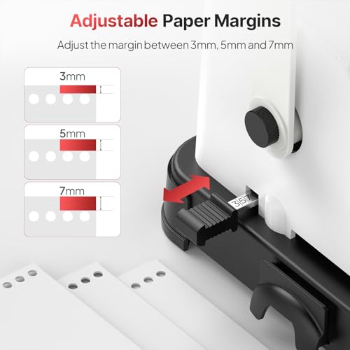 Spiral Coil Binding Machine: Homeschool Manual 46 Hole Puncher Spiral Binder with Electric Coil Inserter, Professional & Customizable Binding for Book Press, Paper, Binder Book, Notebook, White