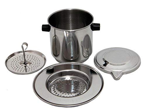 Vietnamese Coffee Maker Filter Set | French Press Style Coffee Filters | Pour Over Coffee Dripper | Portable Coffee Makers 1 Cup | Single Serve Coffee Maker | Reusable Coffee Press | Medium 8Oz (1) #TOP2