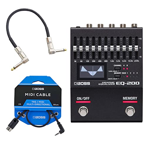 Boss EQ-200 Grafischer Equalizer mit MIDI-Kabel