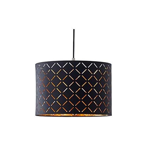 Innoteck Argyle Cut Fabric Drum Shade Cover