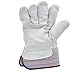 5015 60 Pair Pack Leather palm work gloves cowhide leather suede finish, single or double palm, 100% Leather and 100% Cotton Back, Grey